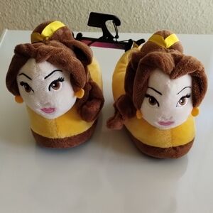 Disney Plush Character Slippers Yellow Brown Cozy